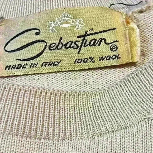 Vintage 60s / 70s Sebastian 100% Pure Wool Sweater Top Women’s Size Small Knit - Picture 5 of 5